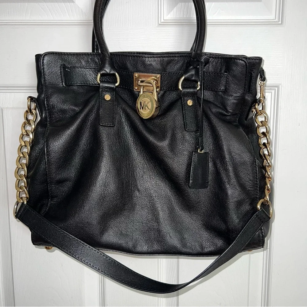 Michael Kors | Hamilton Large North South Purse Black Leather